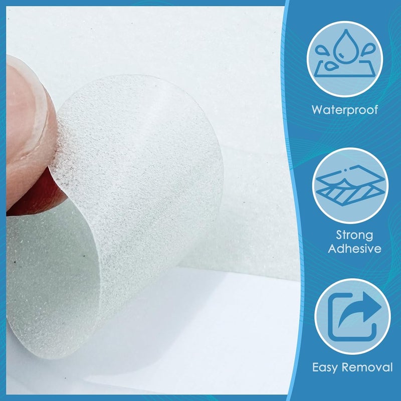 SX 24 قطعة ملصقات مضادة للانزلاق للدش، شرائط شفافة غير مرئية عالية الجر، ملصقات أمان بشكل موجي لحمام الدش، بلاط رطب وسلالم مع مكشطة - Image 5